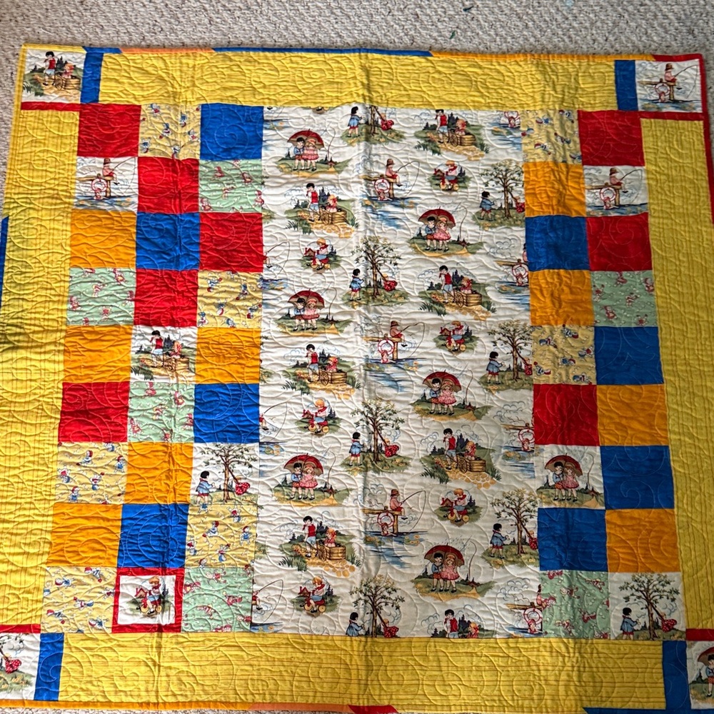 Kids Colorful Patchwork Quilt 43”x45”
